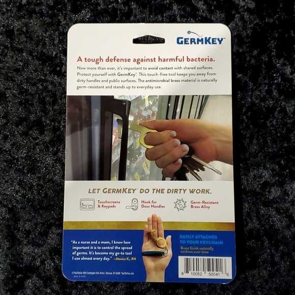 New 2 Germ Key Antimicrobial Brass two GermKeys - Picture 3 of 3